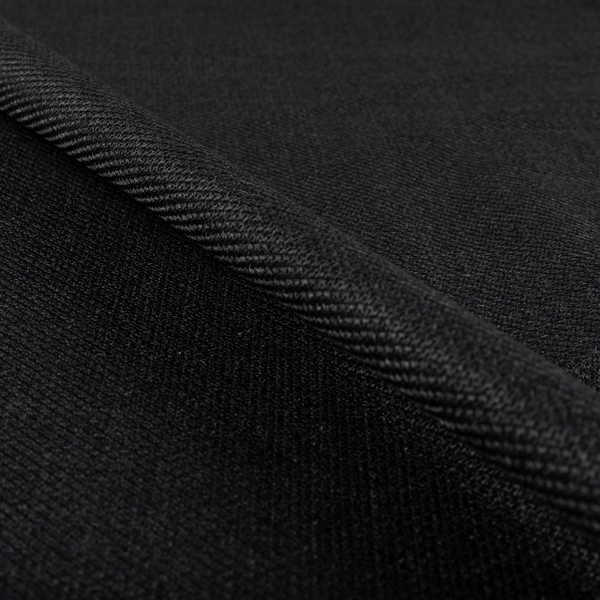 Narvik Weave Textured Water Repellent Treated Material Black Colour Upholstery Fabric CTR-2121 - Roman Blinds