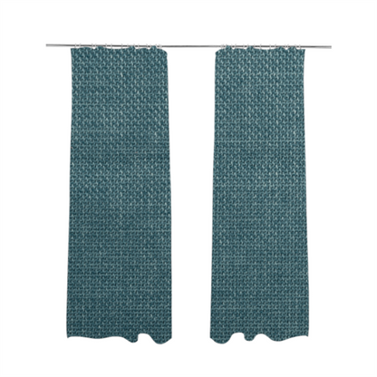 Narvik Weave Textured Water Repellent Treated Material Teal Blue Colour Upholstery Fabric CTR-2125 - Made To Measure Curtains