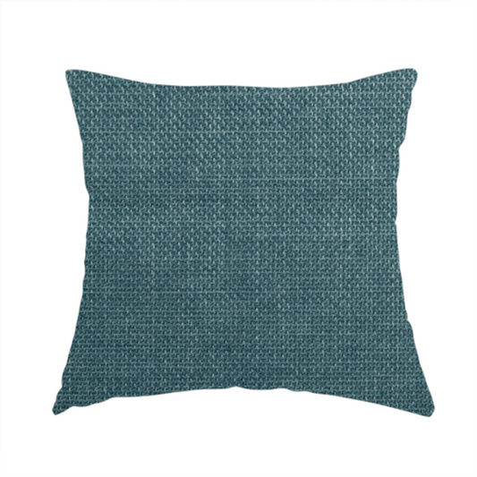 Narvik Weave Textured Water Repellent Treated Material Teal Blue Colour Upholstery Fabric CTR-2125 - Handmade Cushions