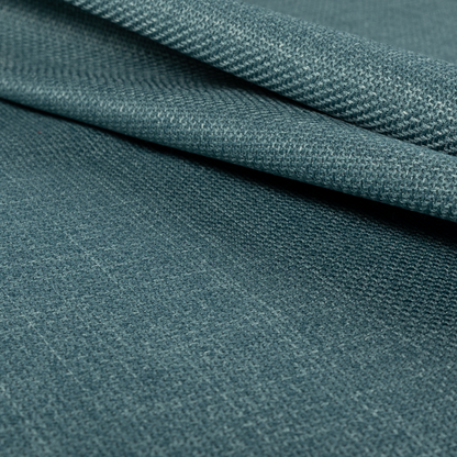 Narvik Weave Textured Water Repellent Treated Material Teal Blue Colour Upholstery Fabric CTR-2125 - Roman Blinds