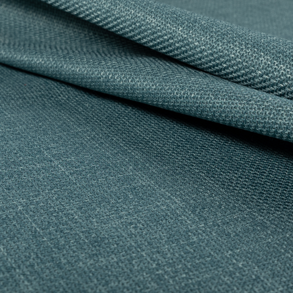 Narvik Weave Textured Water Repellent Treated Material Teal Blue Colour Upholstery Fabric CTR-2125 - Handmade Cushions