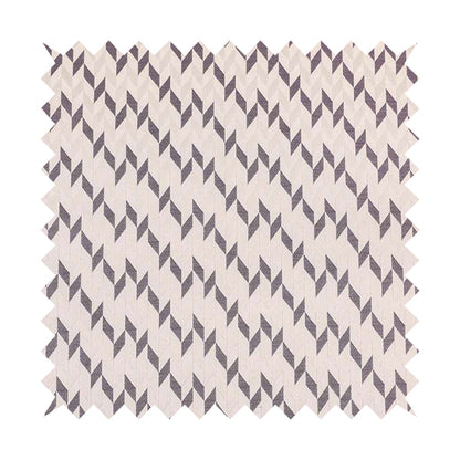 Zenith Collection In Smooth Chenille Finish Purple Colour Geometric Pattern Upholstery Fabric CTR-213 - Roman Blinds