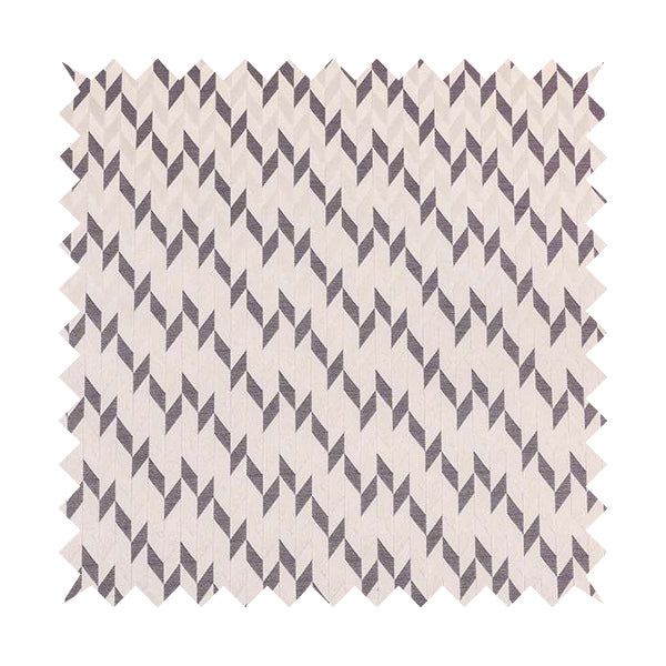 Zenith Collection In Smooth Chenille Finish Purple Colour Geometric Pattern Upholstery Fabric CTR-213 - Made To Measure Curtains