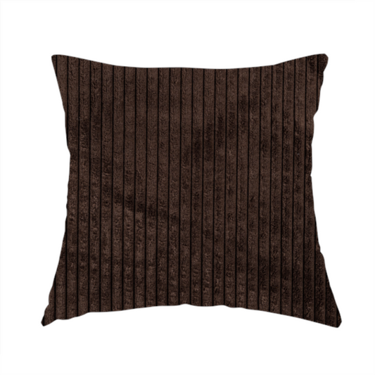 Denver Striped Corduroy Brown Upholstery Fabric CTR-2130 - Handmade Cushions