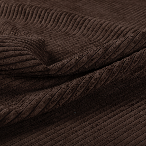 Denver Striped Corduroy Brown Upholstery Fabric CTR-2130