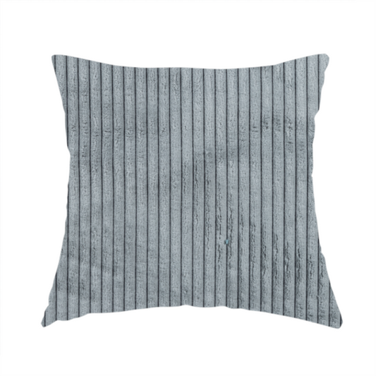 Denver Striped Corduroy Light Blue Upholstery Fabric CTR-2131 - Handmade Cushions