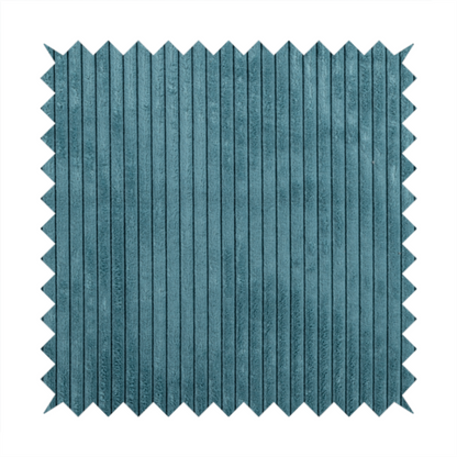 Denver Striped Corduroy Teal Blue Upholstery Fabric CTR-2132 - Made To Measure Curtains