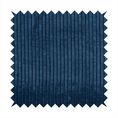 Denver Striped Corduroy Navy Blue Upholstery Fabric CTR-2133 - Made To Measure Curtains