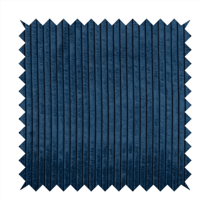 Denver Striped Corduroy Navy Blue Upholstery Fabric CTR-2133