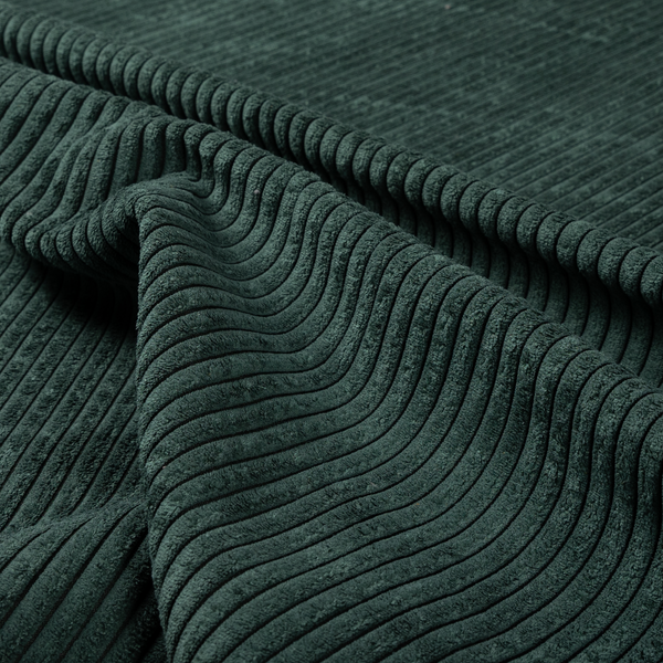 Denver Striped Corduroy Dark Green Upholstery Fabric CTR-2134