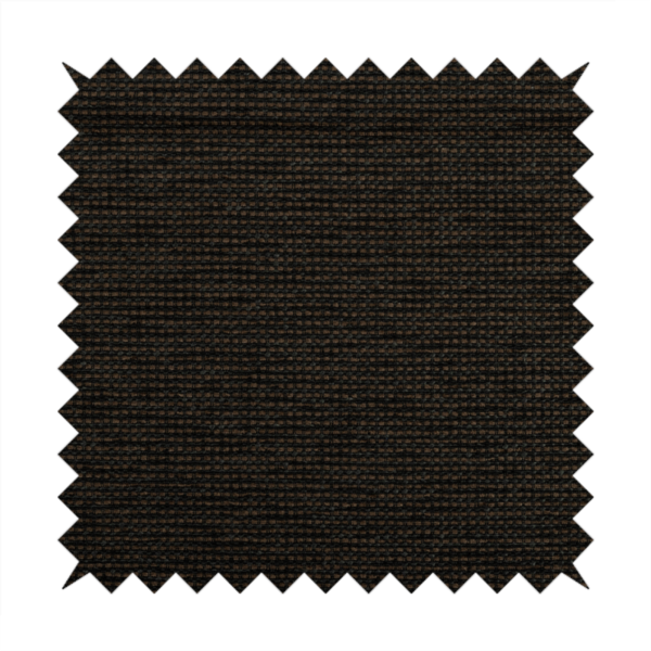 Kampala Basket Weave Textured Brown Colour Upholstery Fabric CTR-2138