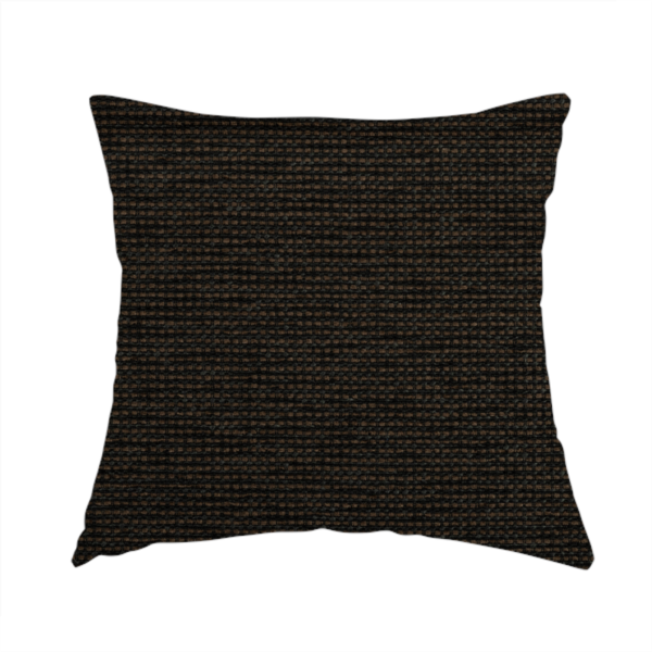 Kampala Basket Weave Textured Brown Colour Upholstery Fabric CTR-2138 - Handmade Cushions