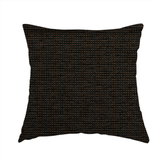 Kampala Basket Weave Textured Brown Colour Upholstery Fabric CTR-2138 - Handmade Cushions