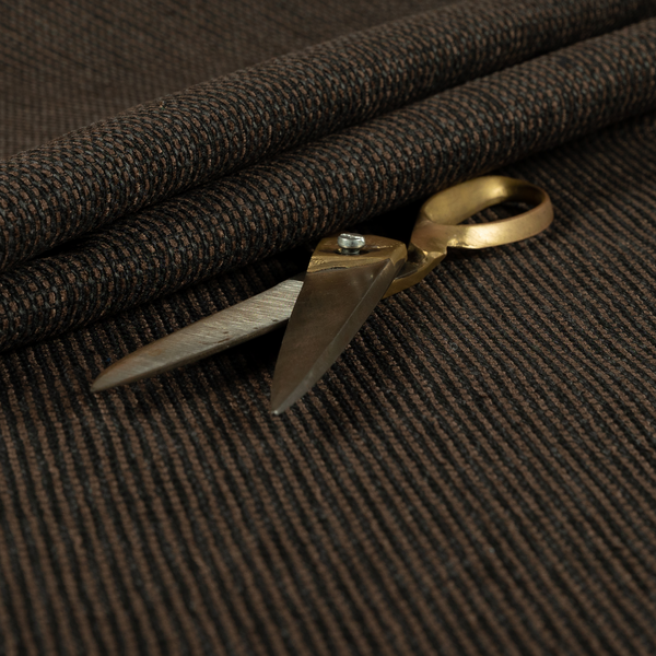 Kampala Basket Weave Textured Brown Colour Upholstery Fabric CTR-2138 - Handmade Cushions