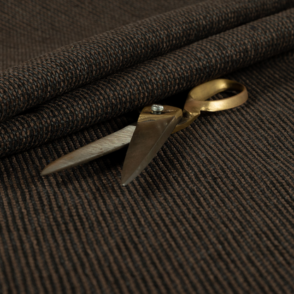 Kampala Basket Weave Textured Brown Colour Upholstery Fabric CTR-2138 - Made To Measure Curtains