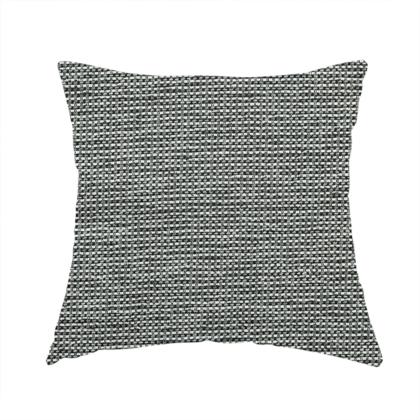 Kampala Basket Weave Textured White Silver Colour Upholstery Fabric CTR-2139 - Handmade Cushions