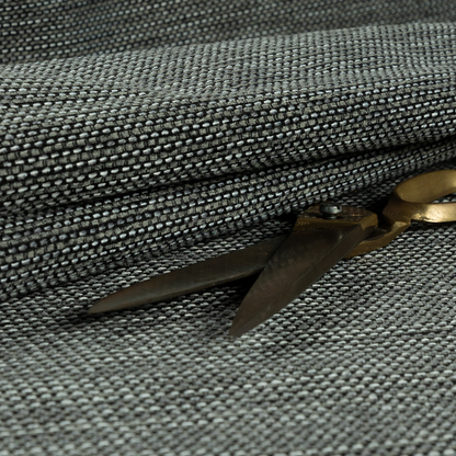 Kampala Basket Weave Textured Silver Colour Upholstery Fabric CTR-2140 - Made To Measure Curtains