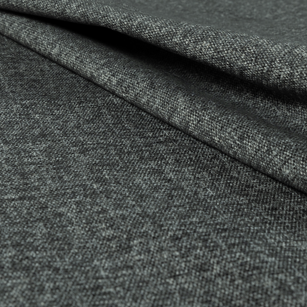Nairobi Soft Textured Chenille Black Colour Upholstery Fabric CTR-2143 - Roman Blinds