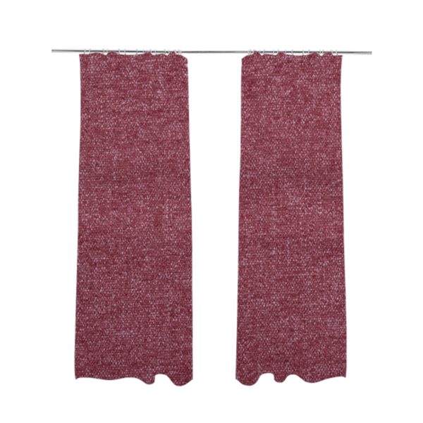 Nairobi Soft Textured Chenille Raspberry Red Colour Upholstery Fabric CTR-2149 - Made To Measure Curtains