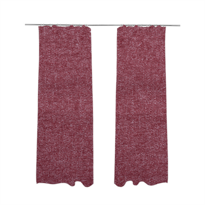 Nairobi Soft Textured Chenille Raspberry Red Colour Upholstery Fabric CTR-2149 - Made To Measure Curtains