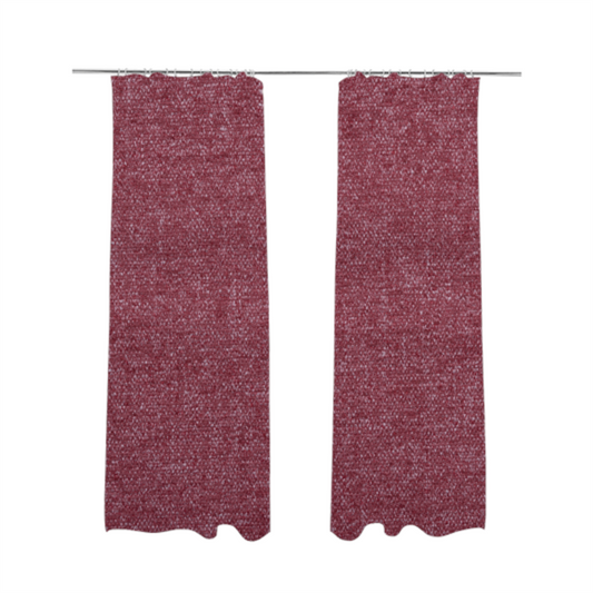 Nairobi Soft Textured Chenille Raspberry Red Colour Upholstery Fabric CTR-2149 - Made To Measure Curtains