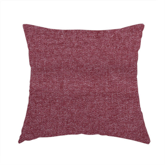 Nairobi Soft Textured Chenille Raspberry Red Colour Upholstery Fabric CTR-2149 - Handmade Cushions