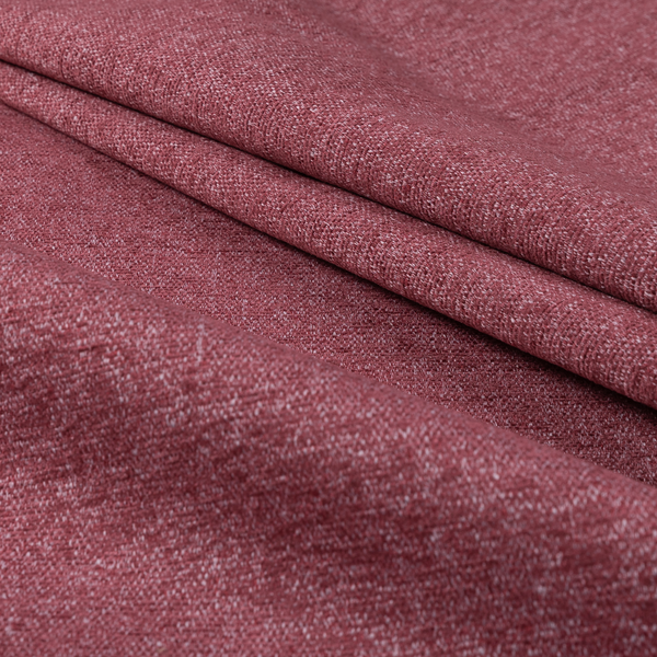 Nairobi Soft Textured Chenille Raspberry Red Colour Upholstery Fabric CTR-2149