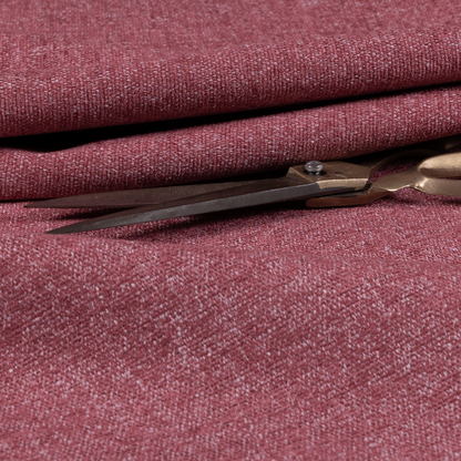 Nairobi Soft Textured Chenille Raspberry Red Colour Upholstery Fabric CTR-2149 - Made To Measure Curtains