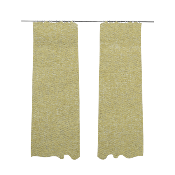 Nairobi Soft Textured Chenille Yellow Colour Upholstery Fabric CTR-2151 - Made To Measure Curtains