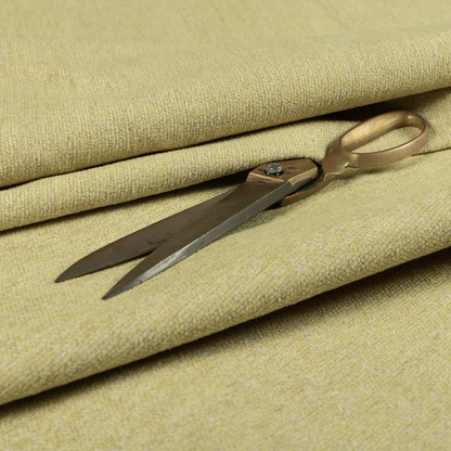 Nairobi Soft Textured Chenille Yellow Colour Upholstery Fabric CTR-2151 - Made To Measure Curtains