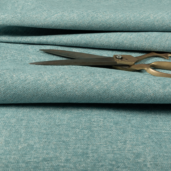 Nairobi Soft Textured Chenille Ocean Blue Colour Upholstery Fabric CTR-2153 - Roman Blinds