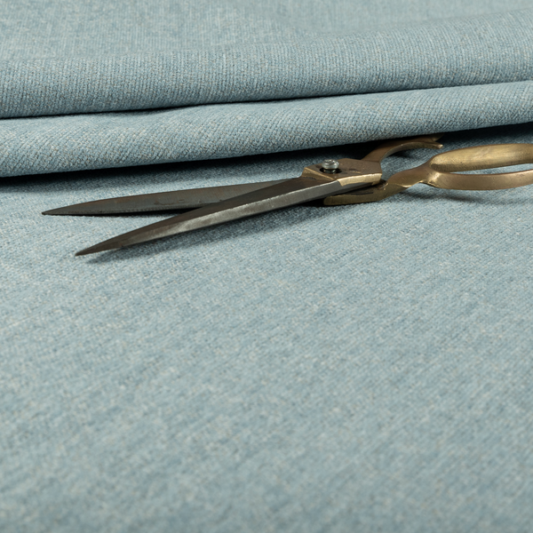 Nairobi Soft Textured Chenille Sky Blue Colour Upholstery Fabric CTR-2154 - Made To Measure Curtains