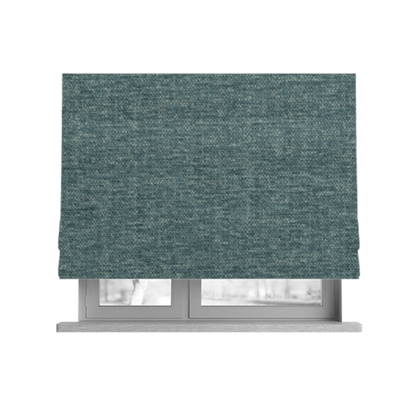 Nairobi Soft Textured Chenille Teal Blue Colour Upholstery Fabric CTR-2155 - Roman Blinds