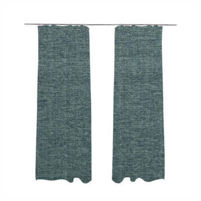 Nairobi Soft Textured Chenille Teal Blue Colour Upholstery Fabric CTR-2155 - Made To Measure Curtains