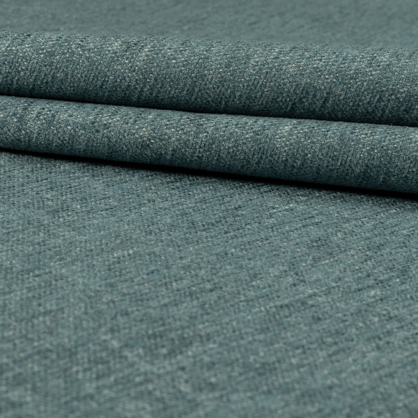 Nairobi Soft Textured Chenille Teal Blue Colour Upholstery Fabric CTR-2155 - Made To Measure Curtains