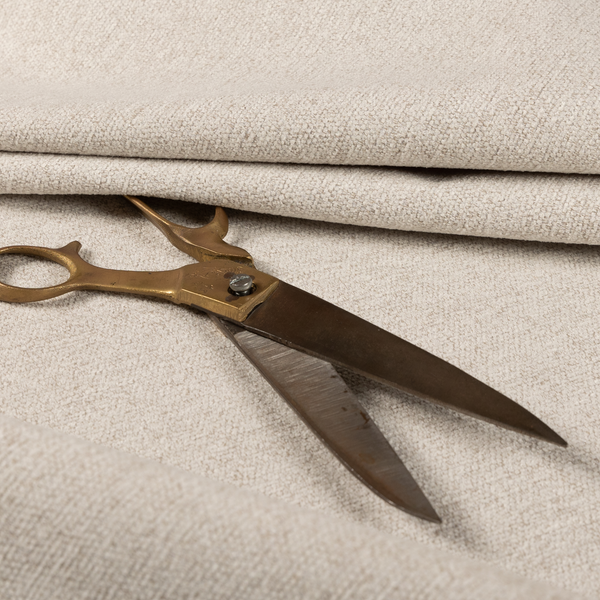 Nairobi Soft Textured Chenille Cream Colour Upholstery Fabric CTR-2159 - Made To Measure Curtains