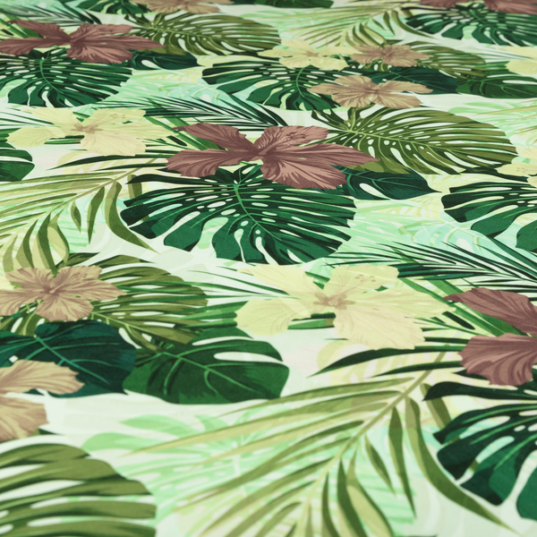 Jardin Jungle All Over Floral Pattern Printed Soft Velour Upholstery Fabric CTR-2160 - Roman Blinds