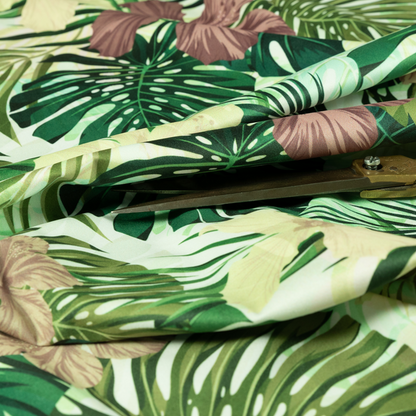 Jardin Jungle All Over Floral Pattern Printed Soft Velour Upholstery Fabric CTR-2160 - Roman Blinds