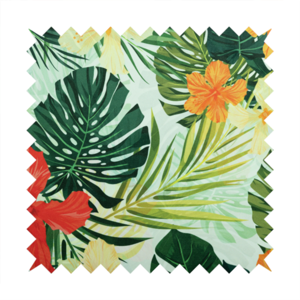 Jardin Jungle All-Over Floral Pattern Printed Soft Velour Upholstery ...