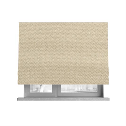 Trello Chenille Weave Material Cream Colour Upholstery Fabric CTR-2165 - Roman Blinds