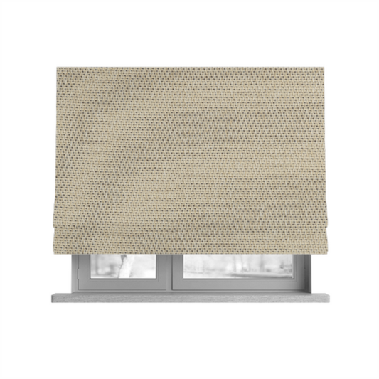 Trello Chenille Weave Material Cream With Grey Colour Upholstery Fabric CTR-2166 - Roman Blinds