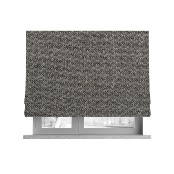 Trello Chenille Weave Material Grey Colour Upholstery Fabric CTR-2167 - Roman Blinds