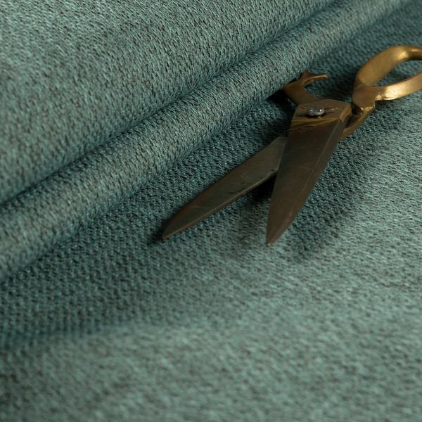 Trello Chenille Weave Material Teal Blue Colour Upholstery Fabric CTR-2172 - Made To Measure Curtains