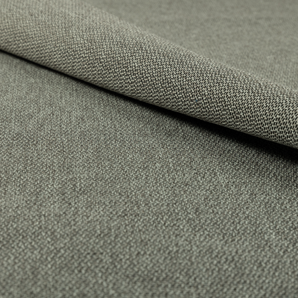 Trello Chenille Weave Material Black With Grey Colour Upholstery Fabric CTR-2174 - Made To Measure Curtains