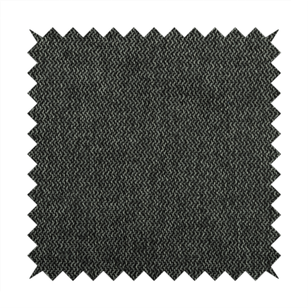 Trello Chenille Weave Material Black With Dark Grey Colour Upholstery Fabric CTR-2175 - Made To Measure Curtains