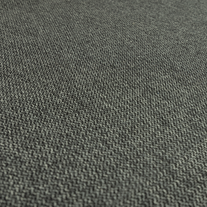 Trello Chenille Weave Material Black With Dark Grey Colour Upholstery Fabric CTR-2175 - Roman Blinds