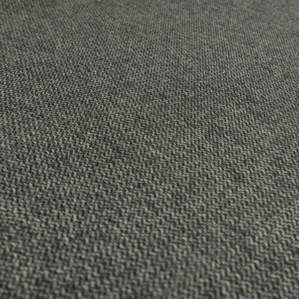 Trello Chenille Weave Material Black With Dark Grey Colour Upholstery Fabric CTR-2175 - Made To Measure Curtains