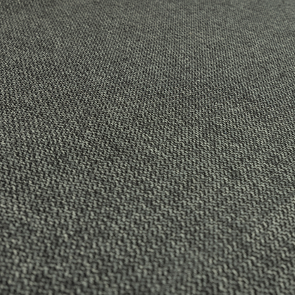 Trello Chenille Weave Material Black With Dark Grey Colour Upholstery Fabric CTR-2175