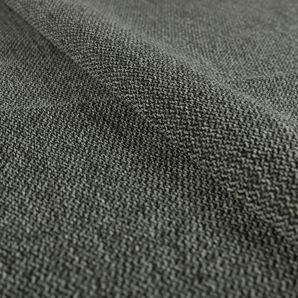 Trello Chenille Weave Material Black With Dark Grey Colour Upholstery Fabric CTR-2175