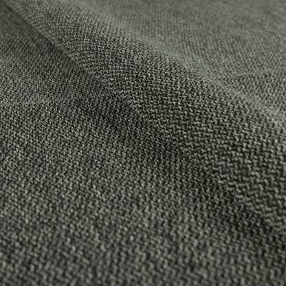 Trello Chenille Weave Material Black With Dark Grey Colour Upholstery Fabric CTR-2175 - Made To Measure Curtains